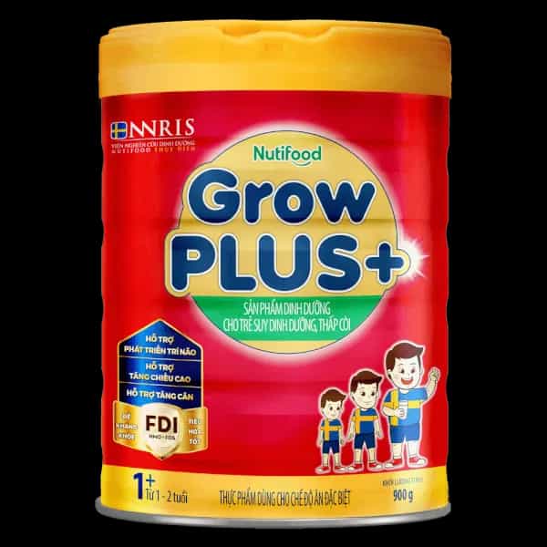 Sữa bột cho bé Nutifood GrowPLUS+ Đỏ 1+ 900g (1 - 2 tuổi)